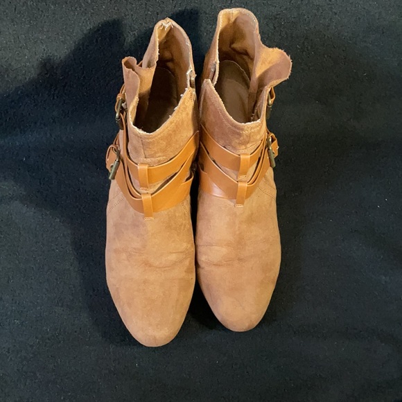 Tan Belted Booties - Picture 2 of 11